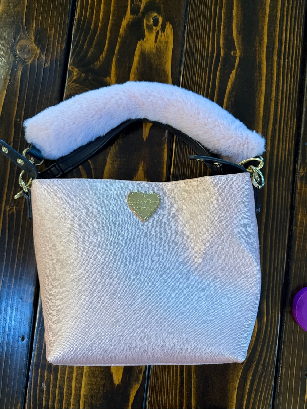 Pink Faux-Fur Handle Tote Bag - Betsey Johnson